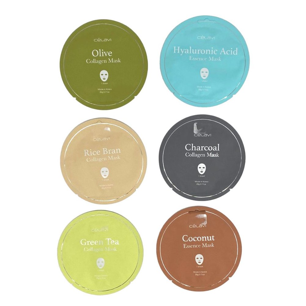 Set of 6 Celavi Face Masks